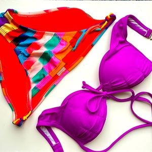 Beautiful multicolored bikini.